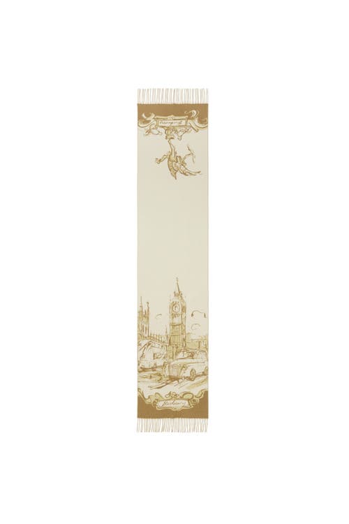 Burberry Westminster Cashmere Scarf In Hay