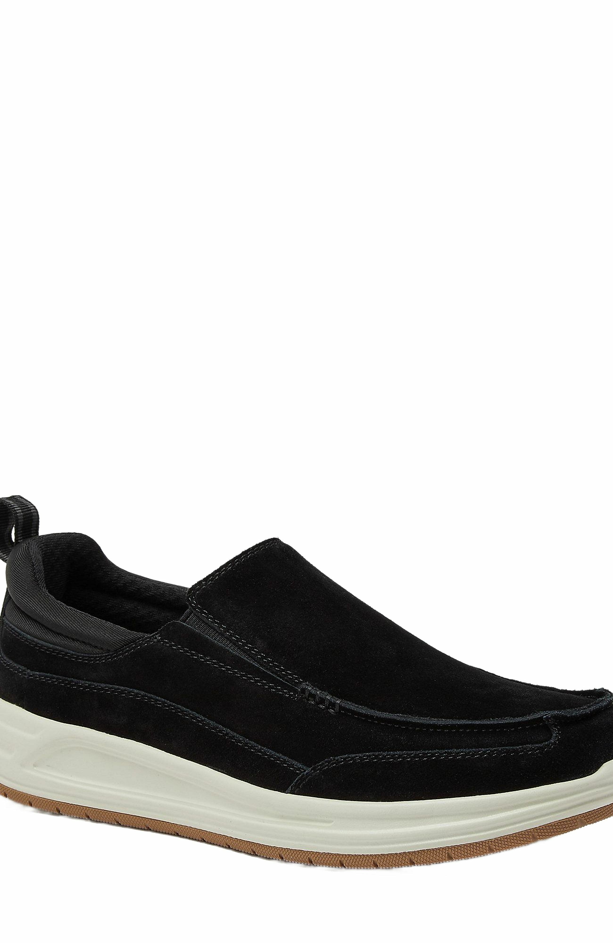 Lands' End Casual Slip On Loafers, Alternate, color, Black/Cream