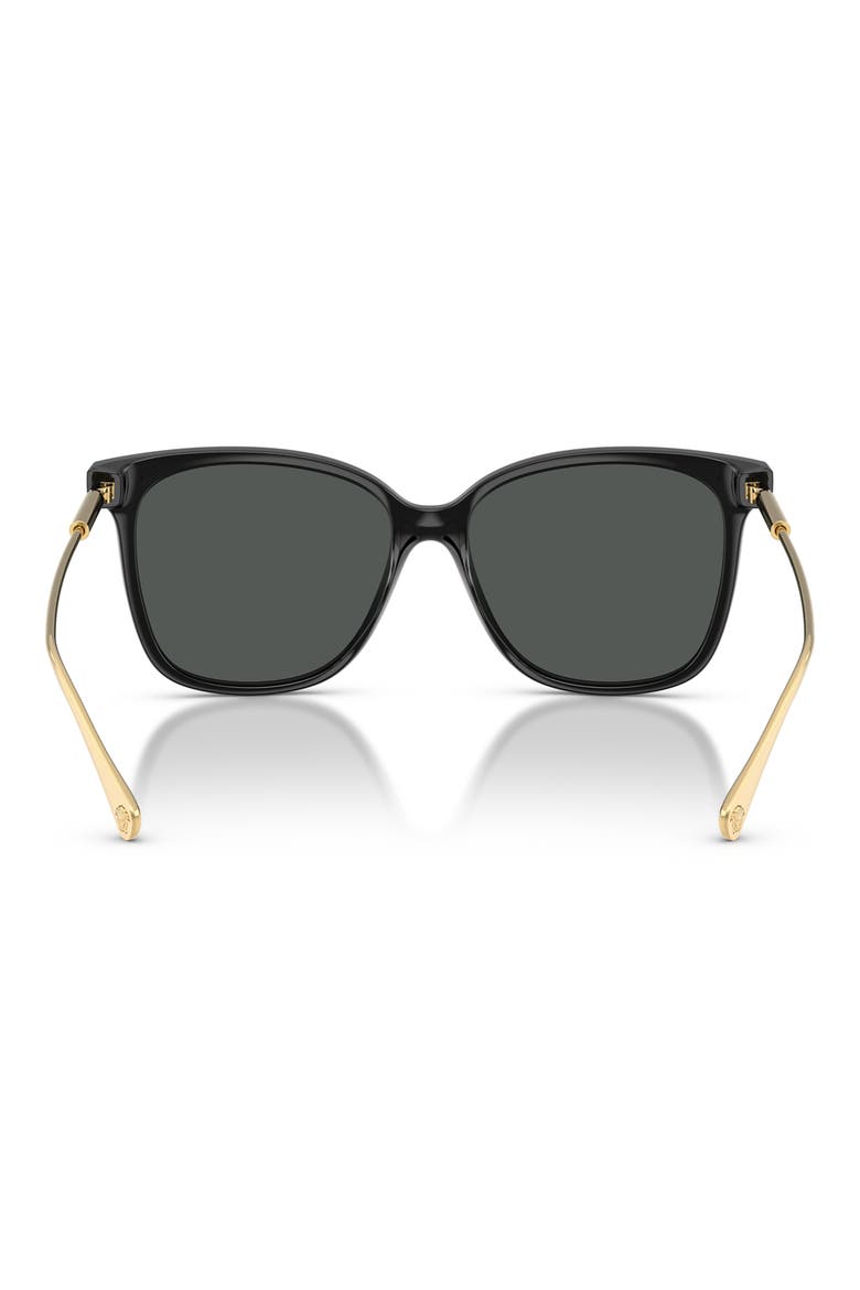 57mm Square Sunglasses, Alternate, color, BLACK / DARK GREY