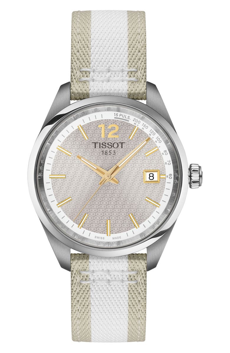 Tissot PR 100 Cycling Webbing Strap Watch, 34mm, Main, color,