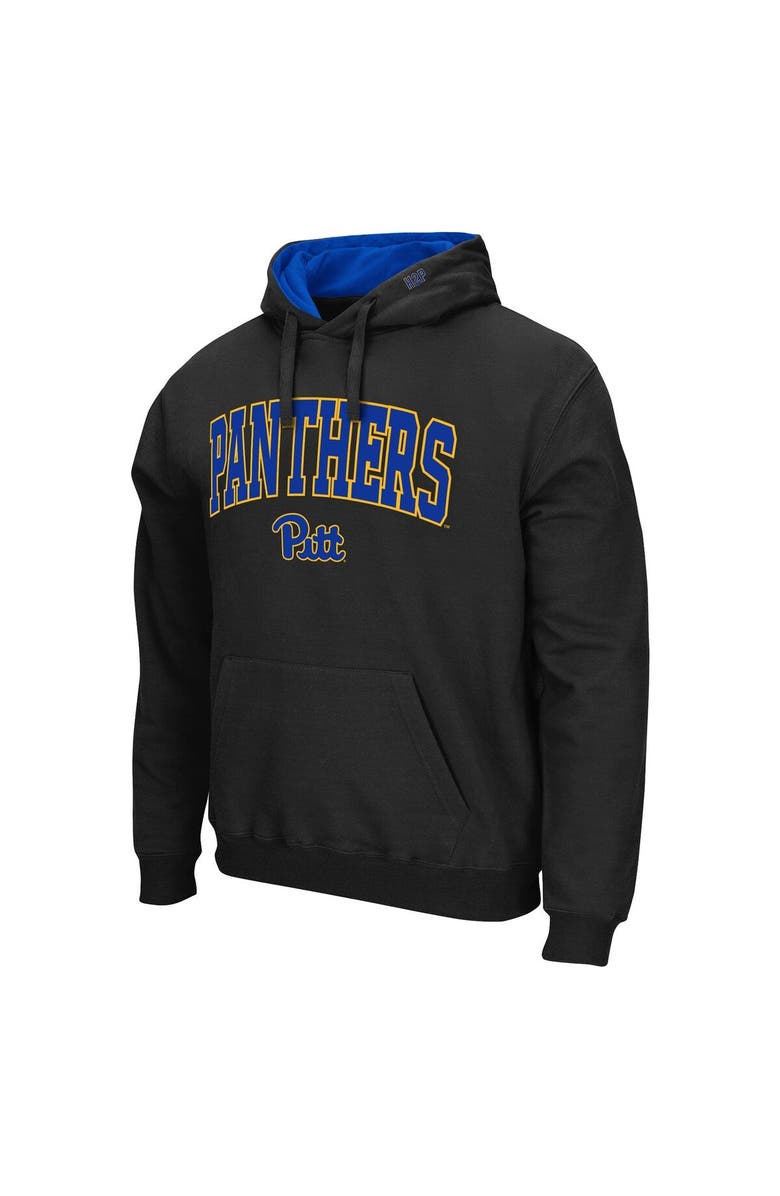 COLOSSEUM Men's Colosseum Black Pitt Panthers Arch & Logo 3.0 Pullover Hoodie, Alternate, color, Black