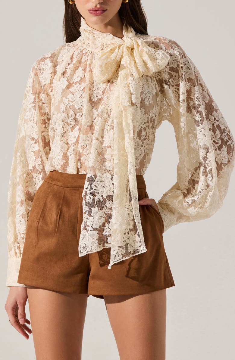 ASTR the Label Jude Faux Suede Shorts, Alternate, color, Camel