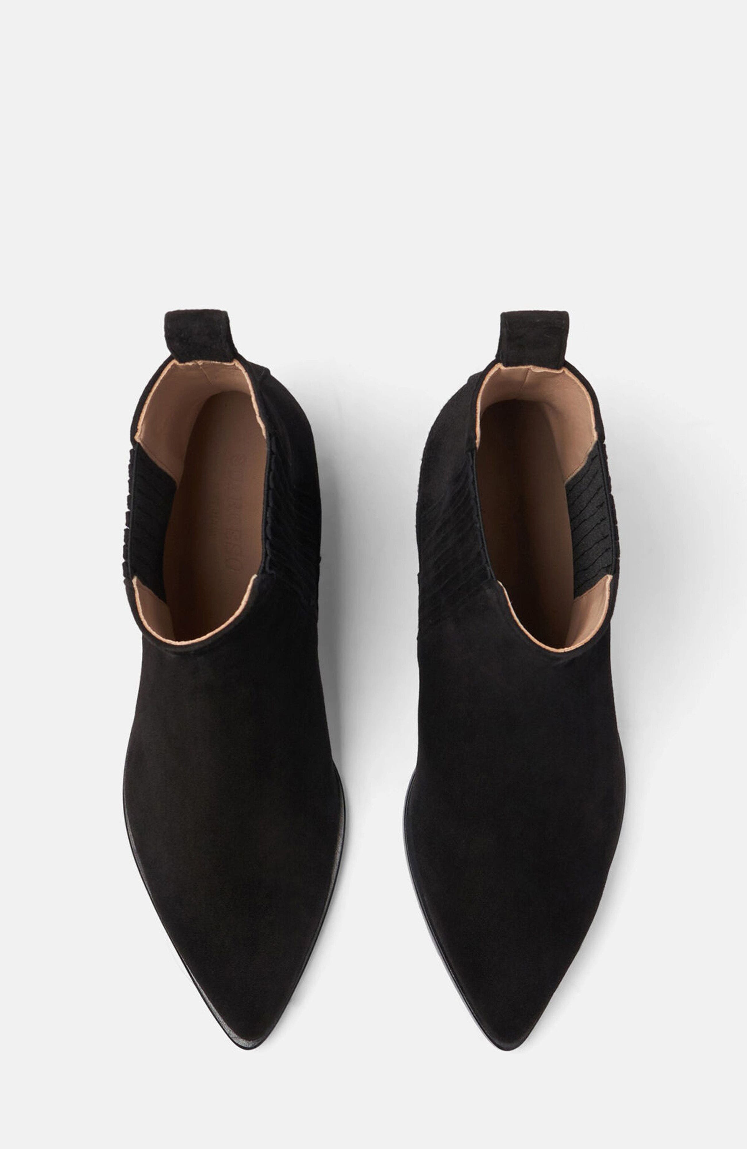 SCAROSSO Olivia Chelsea Boots, Alternate, color, Black - Suede