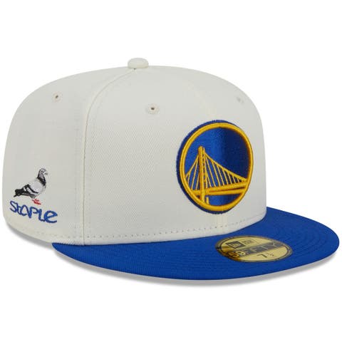 Men's New Era x Staple  Cream/Royal Golden State Warriors NBA x Staple Two-Tone 59FIFTY Fitted Hat