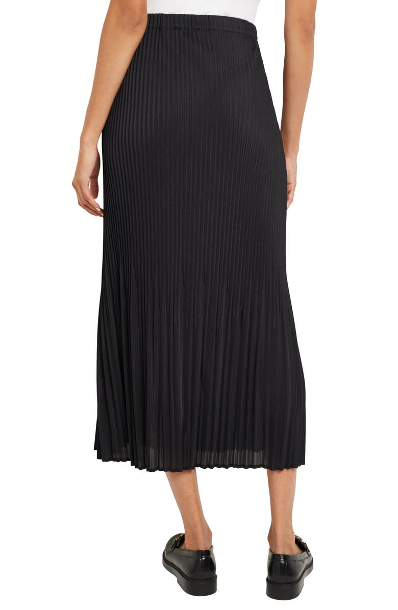 Misook Pleat Crêpe de Chine Skirt, Alternate, color, 