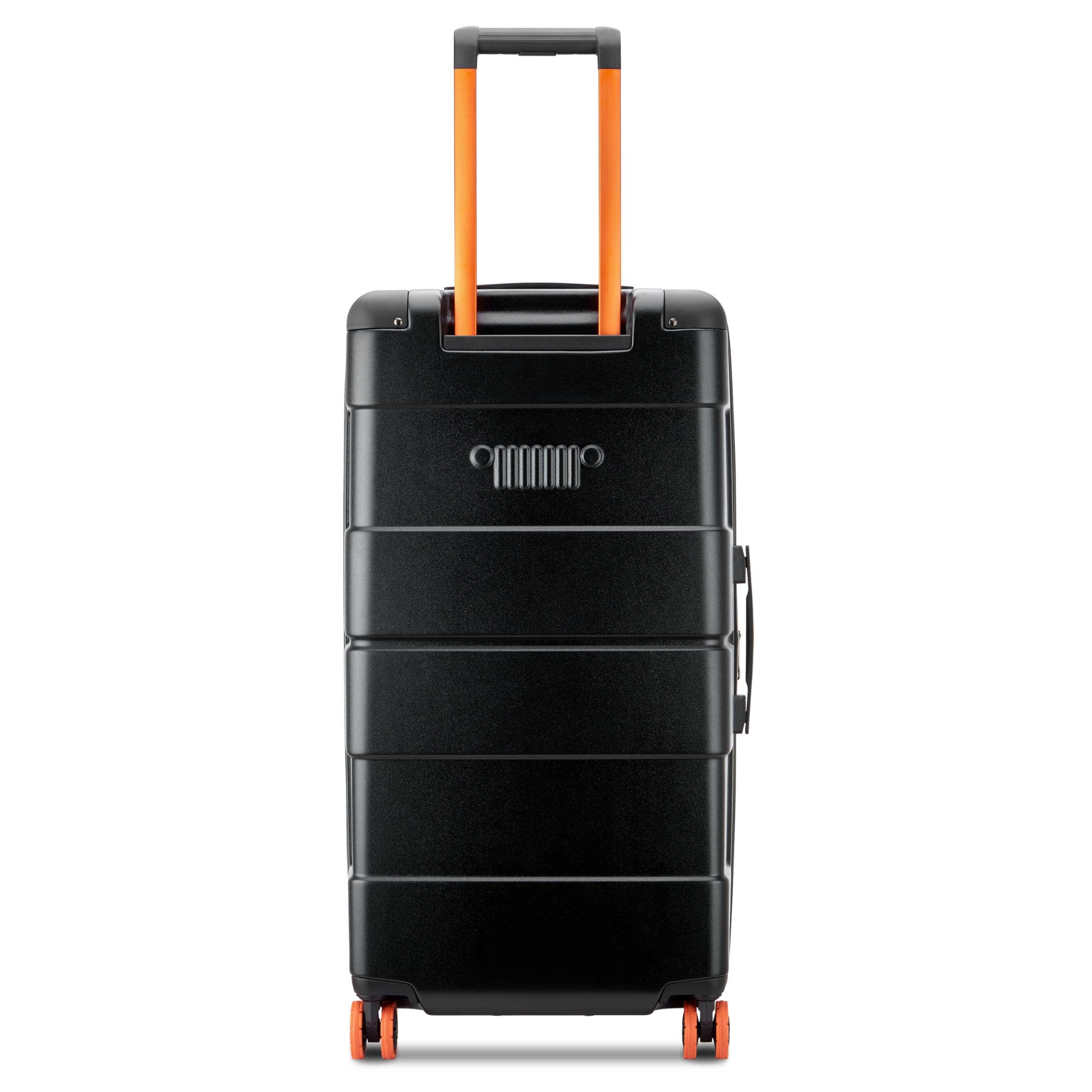 JEEP JH002B Checked-Large 29 Inch Hardside Expandable Luggage with Spinner Wheels, Alternate, color, Black