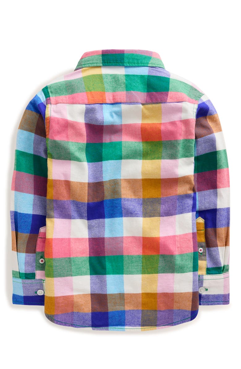 Mini Boden Kids' Check Button-Up Shirt, Alternate, color, 
