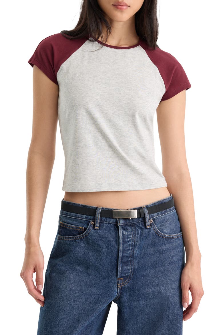 The Raglan Tee, Main, color, VINTAGE GREY