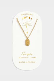 Katie Loxton 'Scorpio' Waterproof Gold Zodiac Necklace