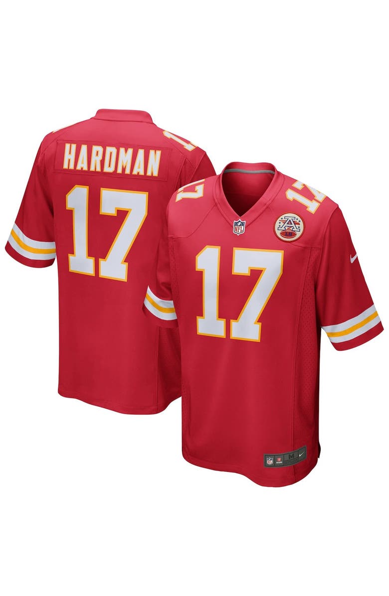 Nike Men's Nike Mecole Hardman Red Kansas City Chiefs Game Jersey, Main, color, 