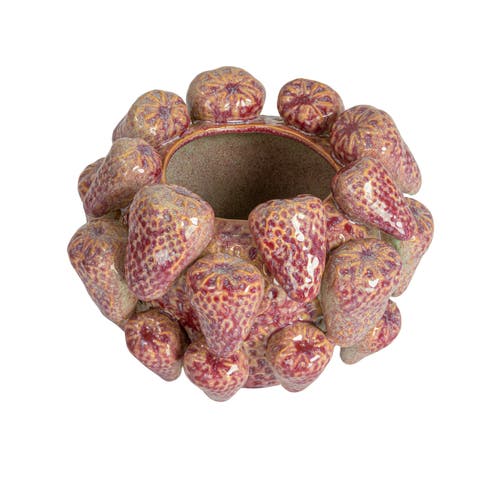 Strawberry Stoneware Planter Vase
