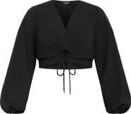 City Chic Selene Keyhole Crop Top