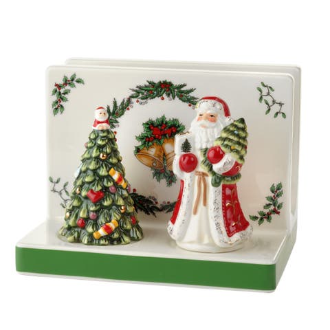 Christmas Tree Napkin Holder with Salt & Pepper Shaker Set