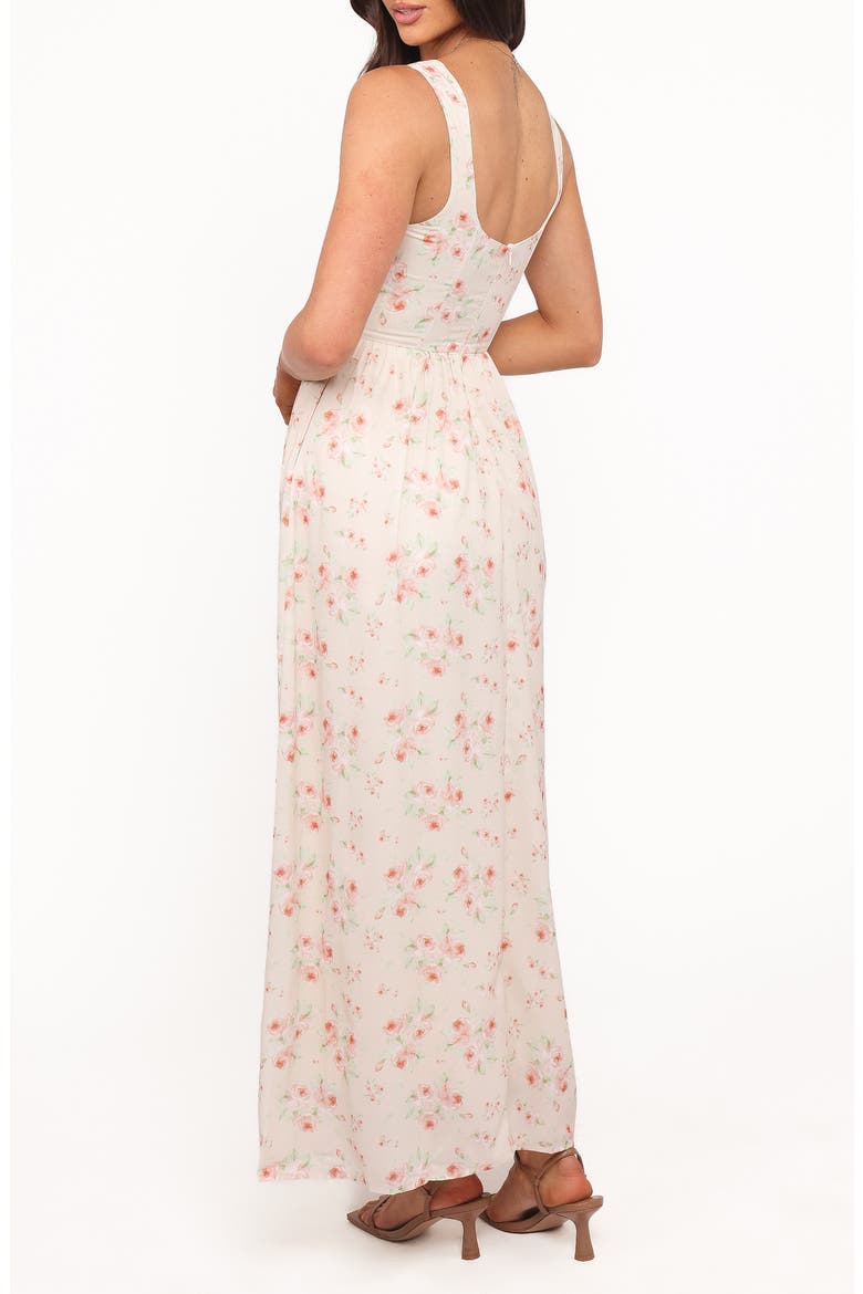 Vespa Floral Fit & Flare Dress, Alternate, color, PEACH FLORAL