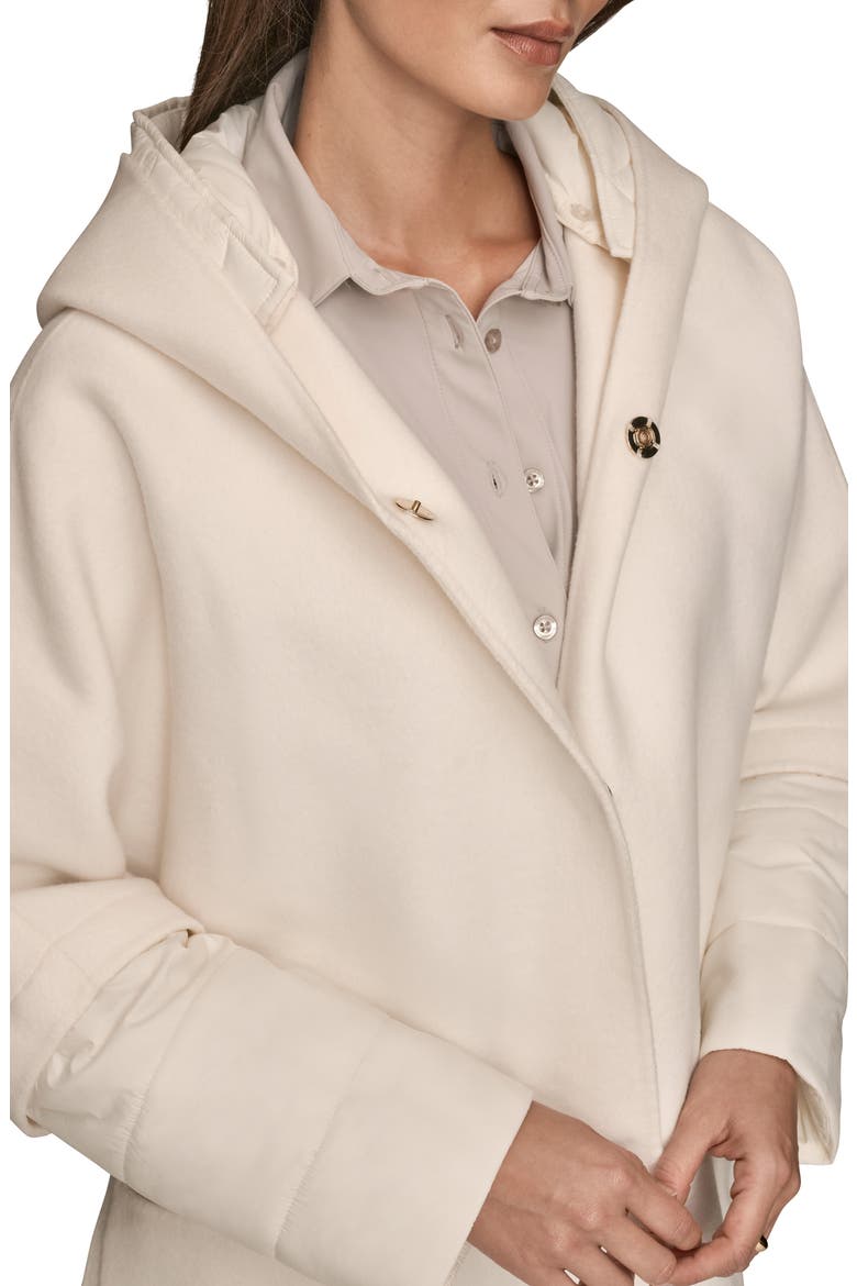 Wool Blend Coat with Puffer Sleeves, Alternate, color, CREAM