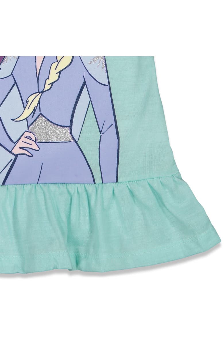 Frozen T-Shirt & Bike Shorts Set, Alternate, color, Blue