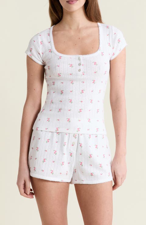 Katell Pointelle Cotton Pajama Top