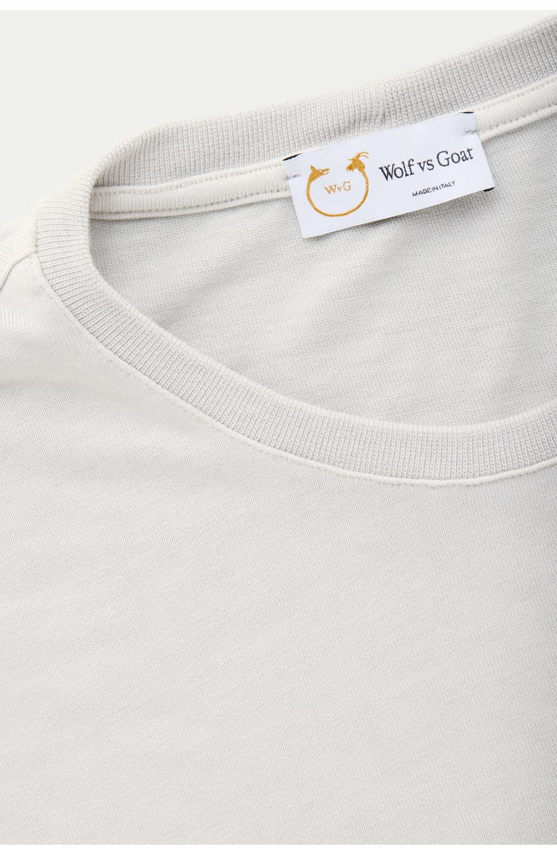 Wolf Vs. Goat (WvG) Long Sleeve Heavyweight Jersey Crewneck, Alternate, color, Lunar Rock