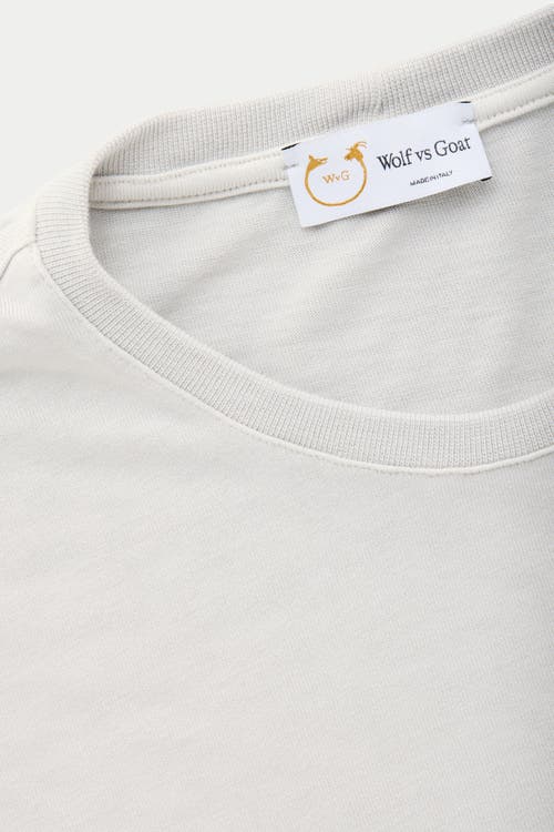 Wolf Vs. Goat (wvg) Long Sleeve Heavyweight Jersey Crewneck In Gray