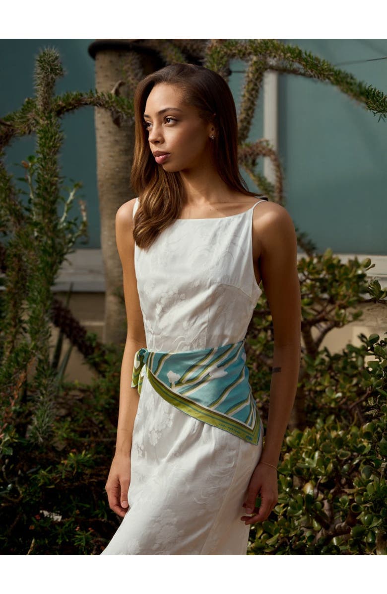 Lost Pattern x NYBG "Desert Lily" Silk Square Scarf, Alternate, color,