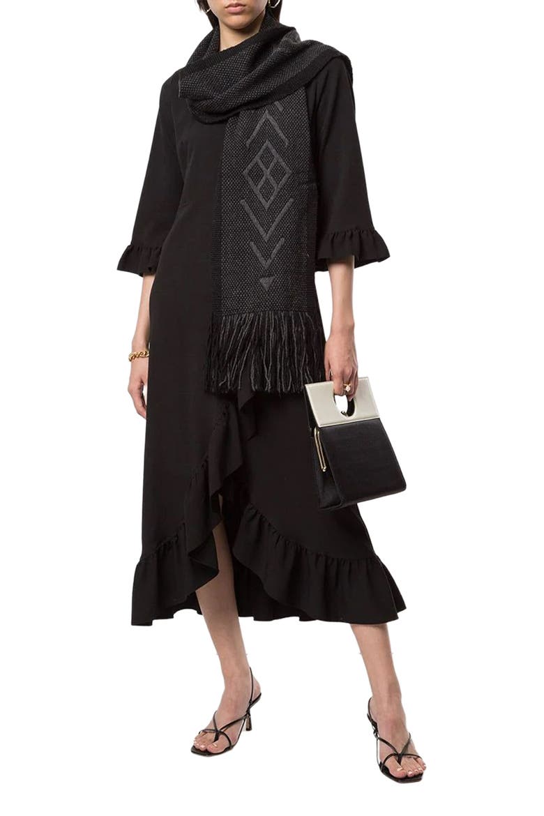 Mapu Scarf, Alternate, color, Black/Charcoal