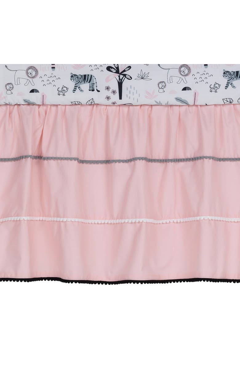 Lambs & Ivy Happy Jungle Safari Nursery 5-Piece Crib Bedding Set, Alternate, color, Pink
