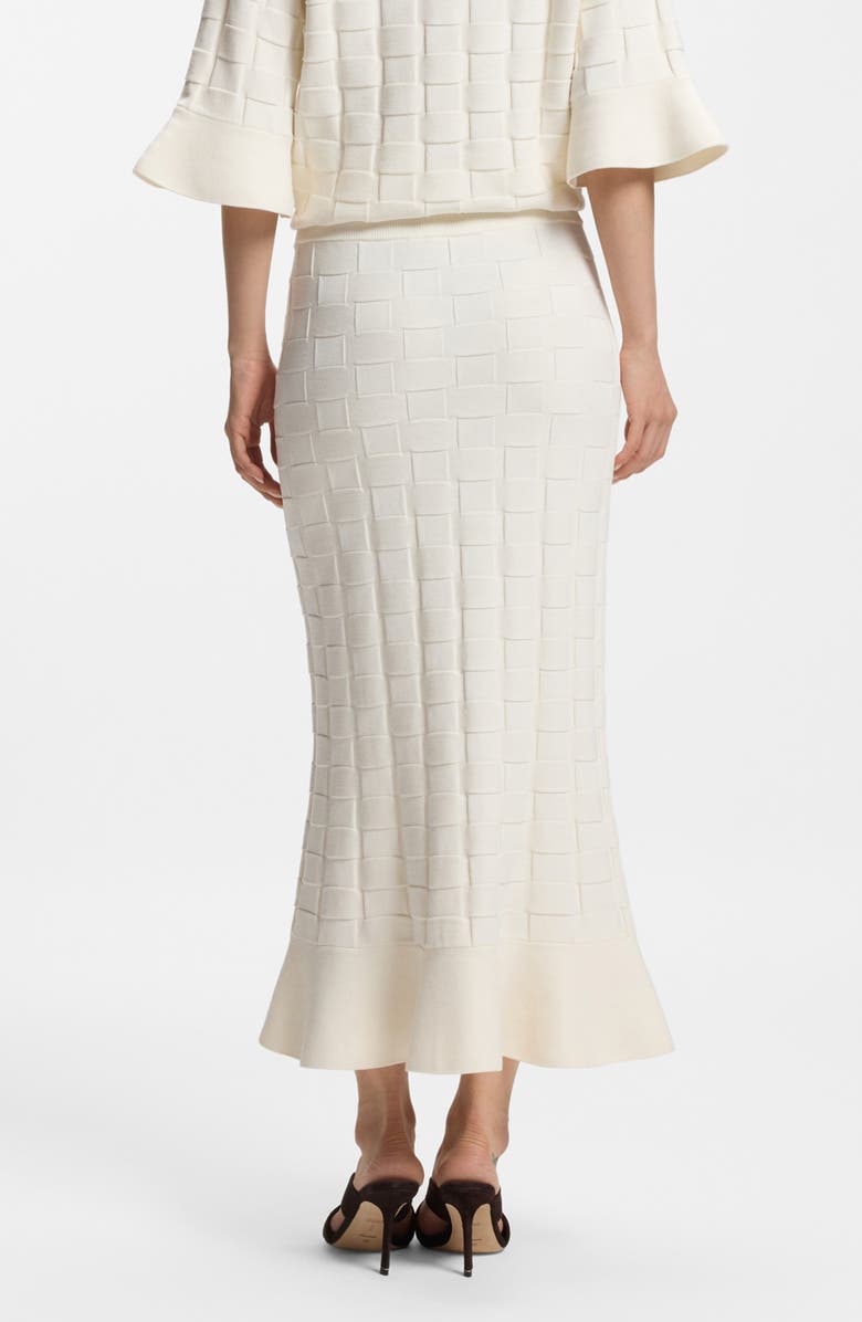BOSS Foppy Textured Skirt, Alternate, color, Soft Cream