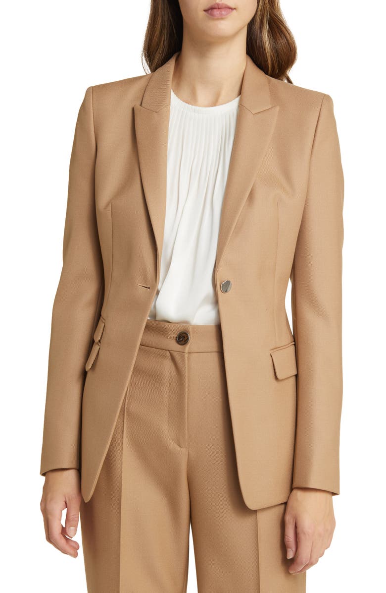 BOSS Juicylara Virgin Wool Blazer, Alternate, color,