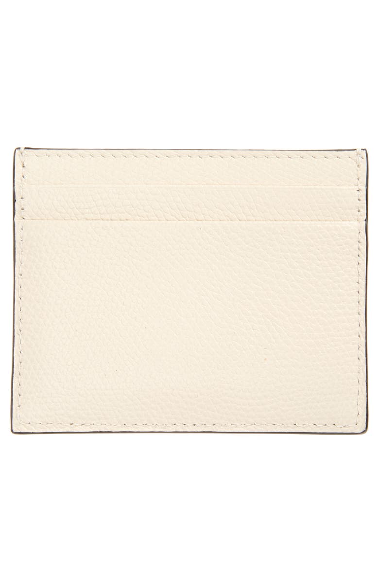 Valentino Garavani VLOGO Signature Leather Card Case, Alternate, color, I16 Light Ivory