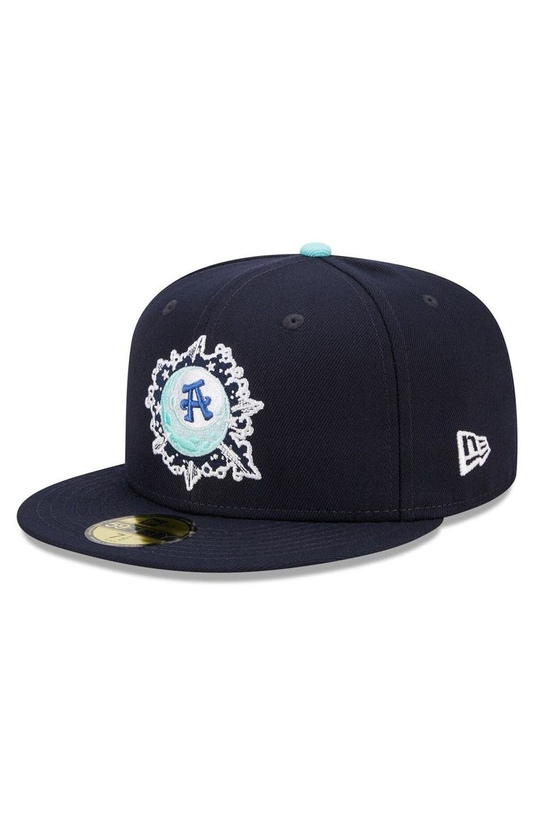 New Era Men's New Era Navy Asheville Tourists Marvel x Minor League 59FIFTY Fitted Hat, Main, color, Navy