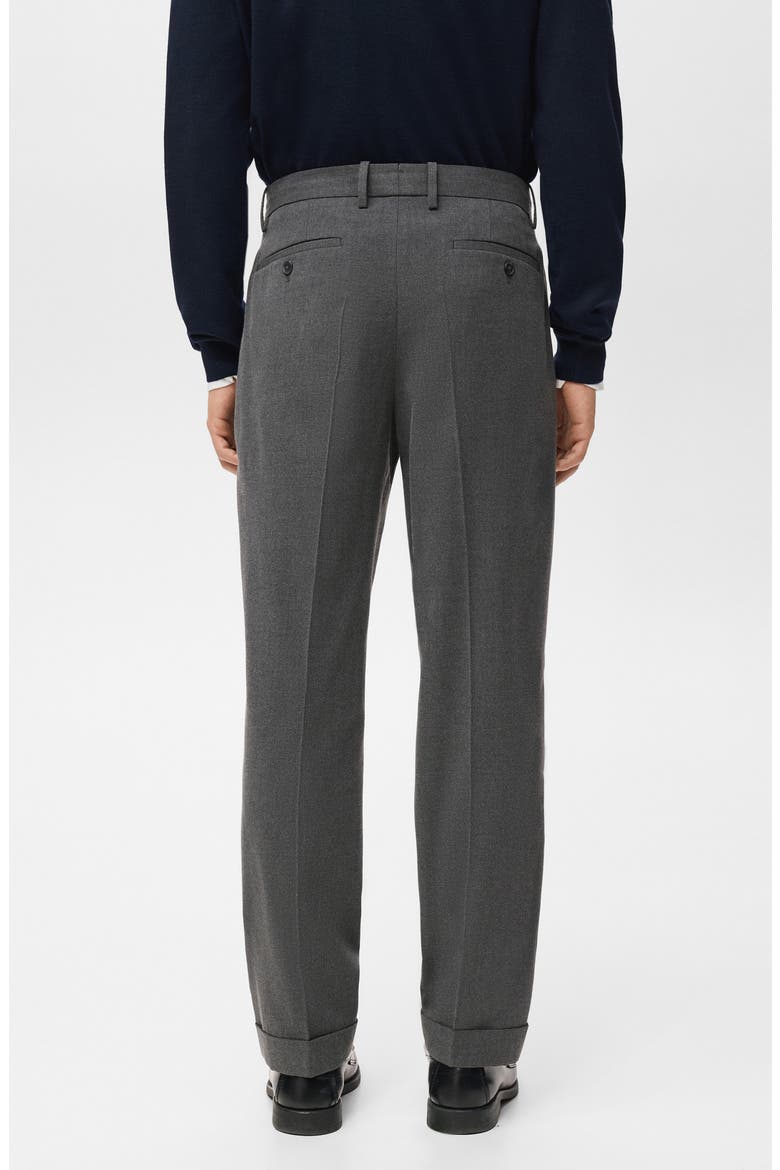 Regular Fit Pleated Pants, Alternate, color, MEDIUM HEATHER GREY