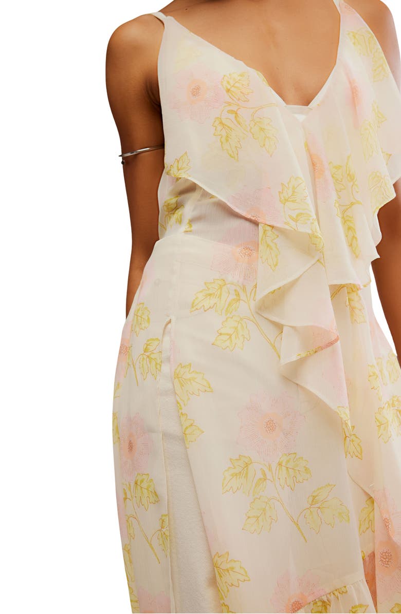 Free People Sunfaded Floral Maxi Tunic, Alternate, color, Tea Combo - Sunfaded