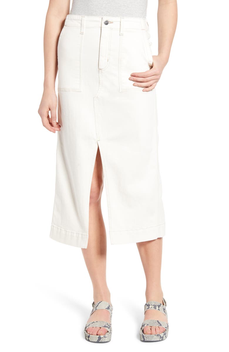 AG The Lana Denim Midi Skirt, Main, color, 