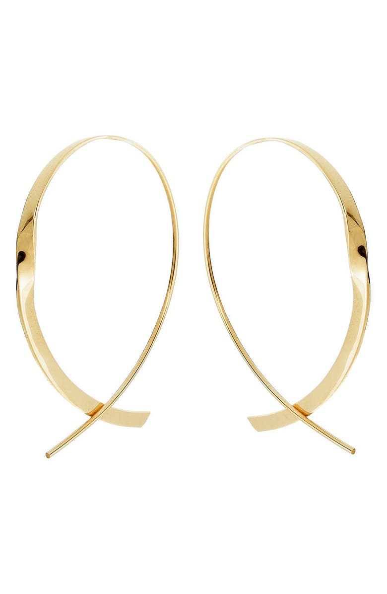 LANA Jewelry 'Flat Upside Down ' Hoop Earrings, Main, color, 