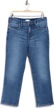 Good American Good Crop Straight Leg Jeans