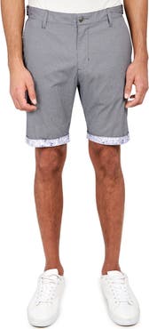 Brooklyn Brigade Slim Fit Downing Texture Print Flat Front Shorts