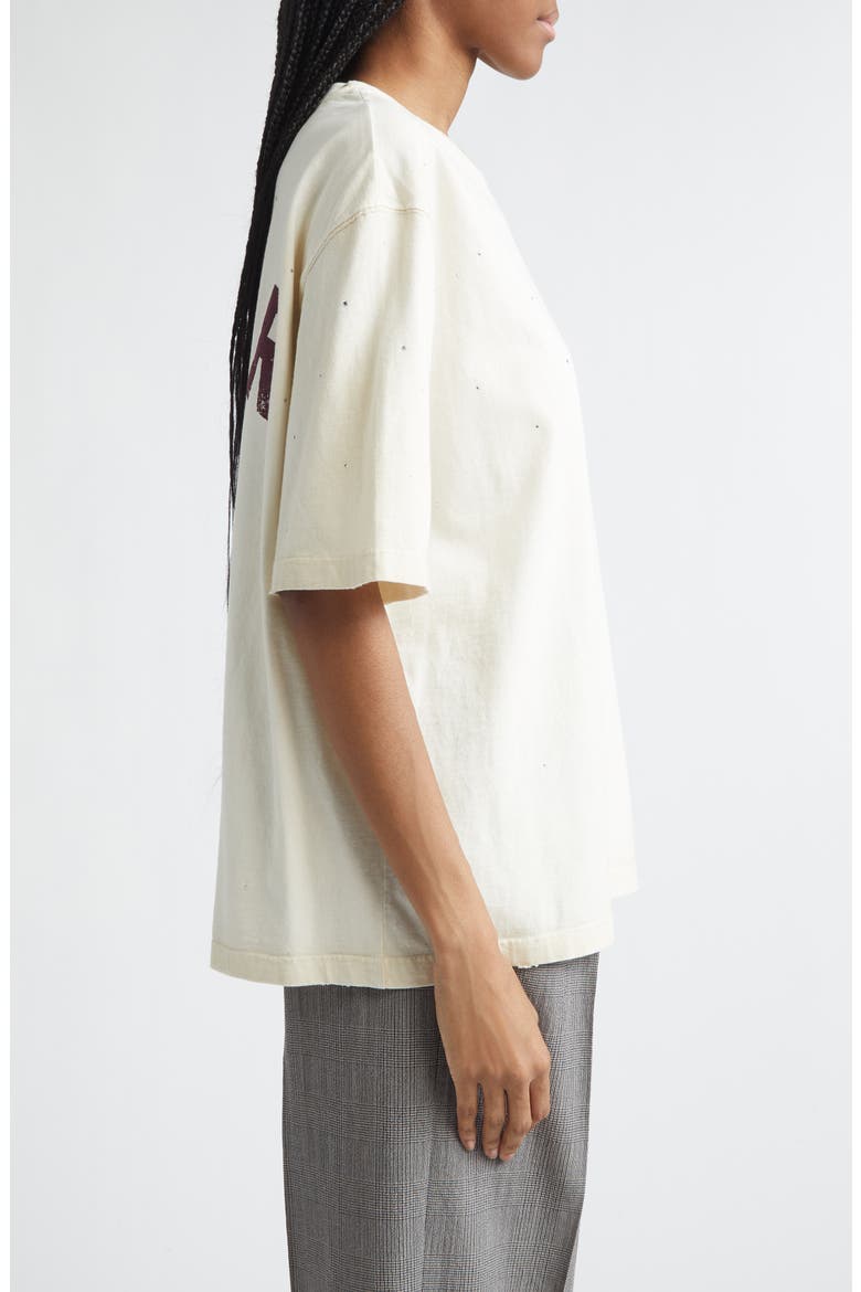 Distressed Boxy Cotton T-Shirt, Alternate, color, HERITAGE WHITE