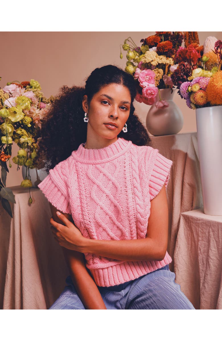 Petit Moments Baroque Imitation Pearl Earrings, Alternate, color, 