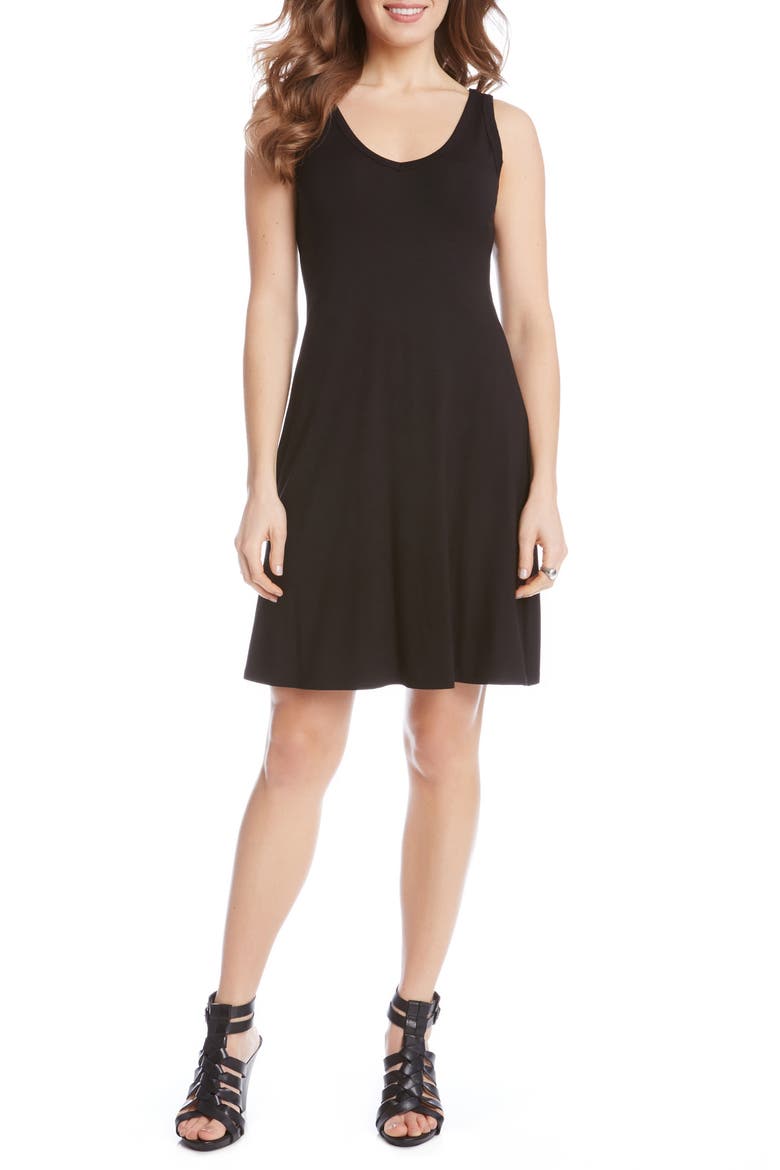 Brigitte Double V-Neck Jersey Dress, Alternate, color, BLACK