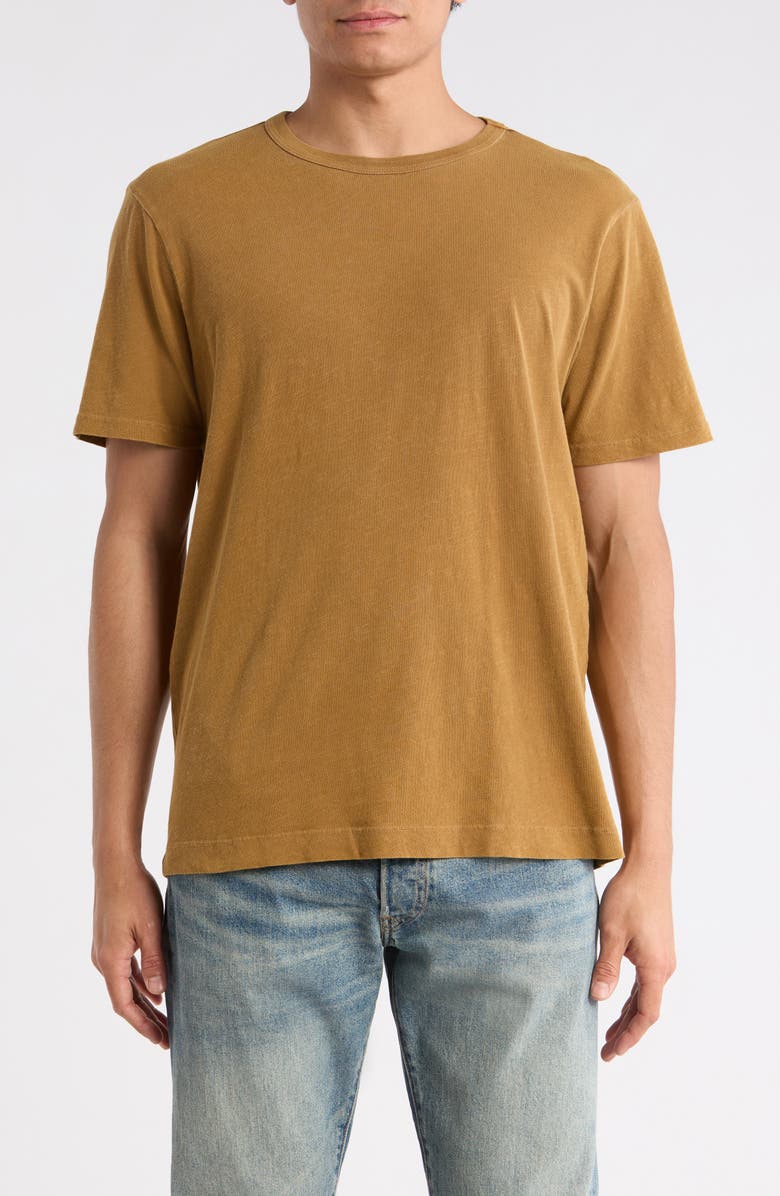 BUCK MASON Classic Slub Cotton T-Shirt, Main, color, Mustard Venice Wash