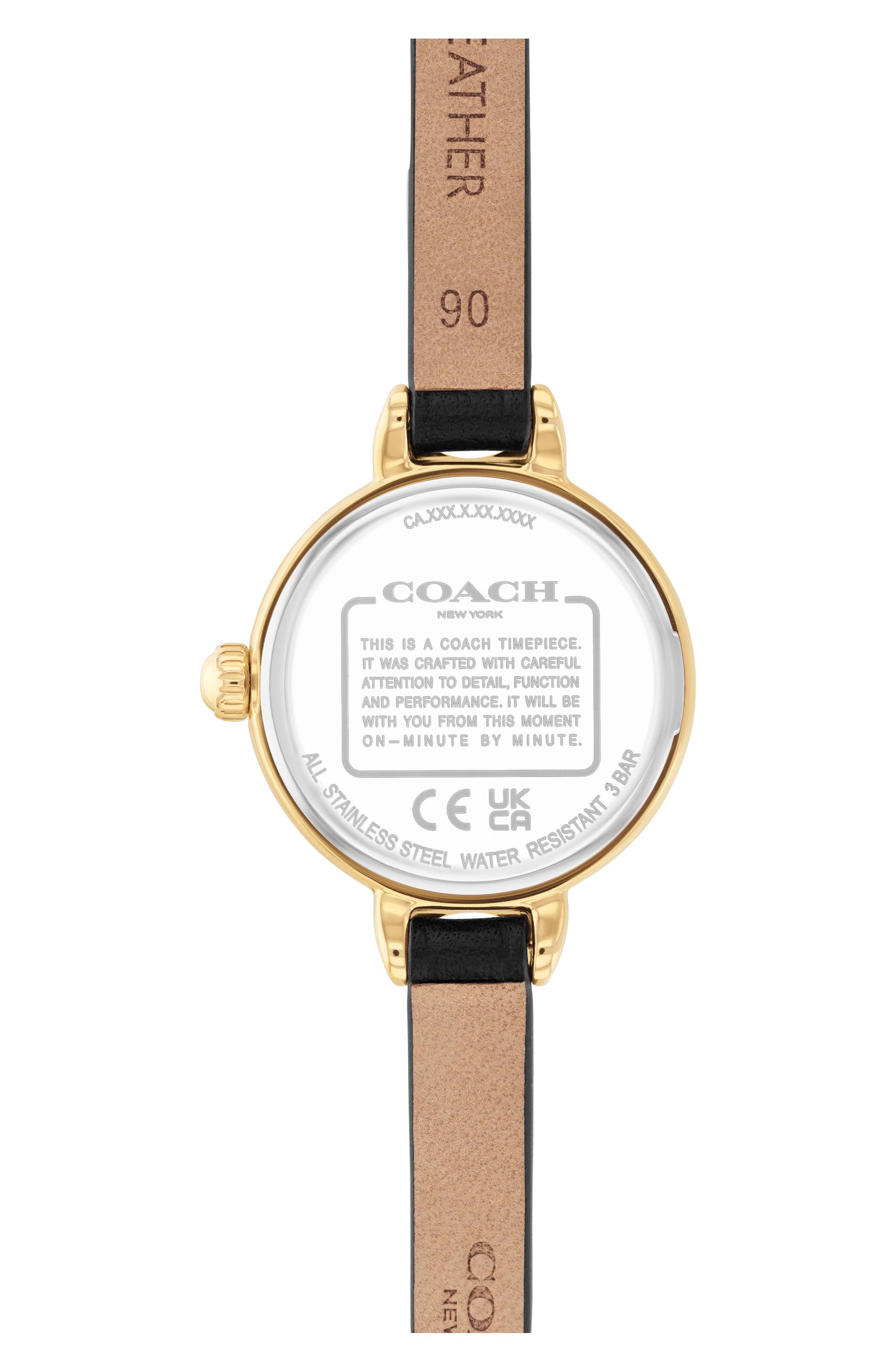 COACH Iris Leather Strap Watch, 22.5mm (Women) | Nordstrom