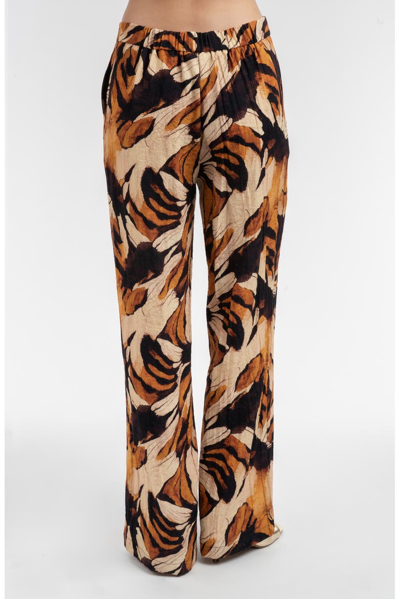 Printed Pants, Alternate, color, Golden Floral Print