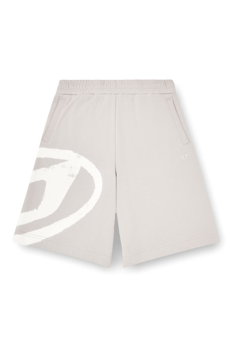 P-Crow-Bleach Sweat Shorts, Alternate, color, ASH/ GREY