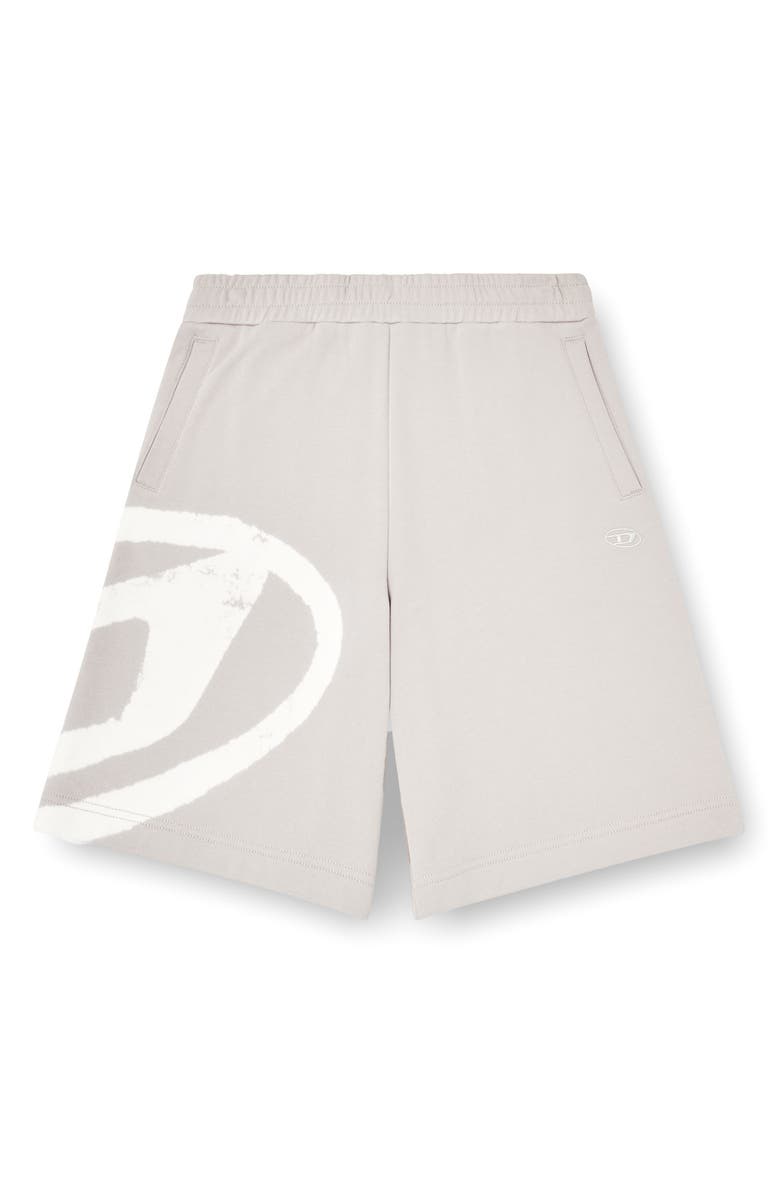 DIESEL<sup>®</sup> P-Crow-Bleach Sweat Shorts, Alternate, color, Ash/ Grey