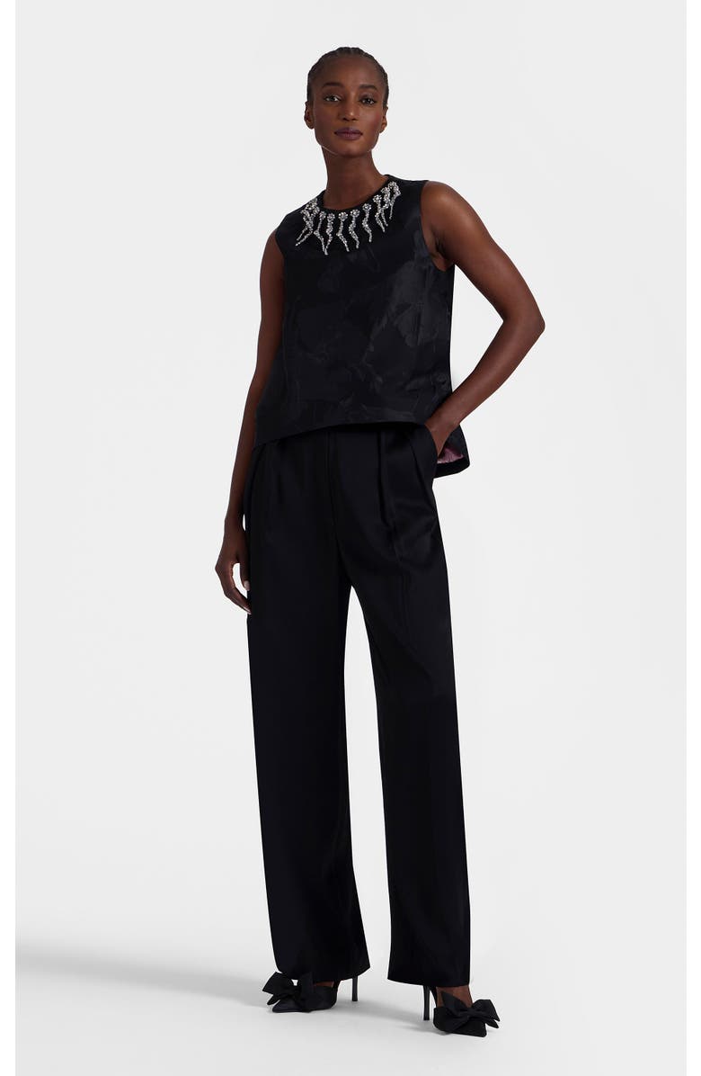 La DoubleJ La Scala Top Embroidered Sylph Jacquard Black, Main, color,