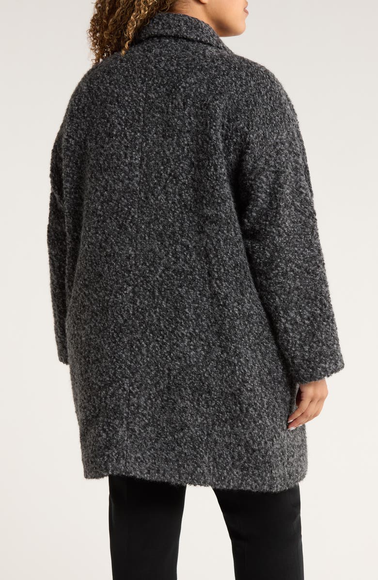 Eileen Fisher Notch Collar Long Coat, Alternate, color, Charcoal Ash