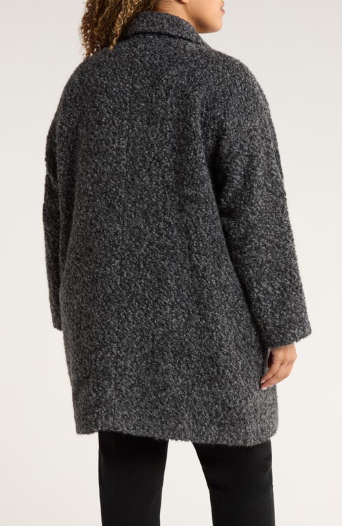 Eileen Fisher Notch Collar Long Coat In Gray