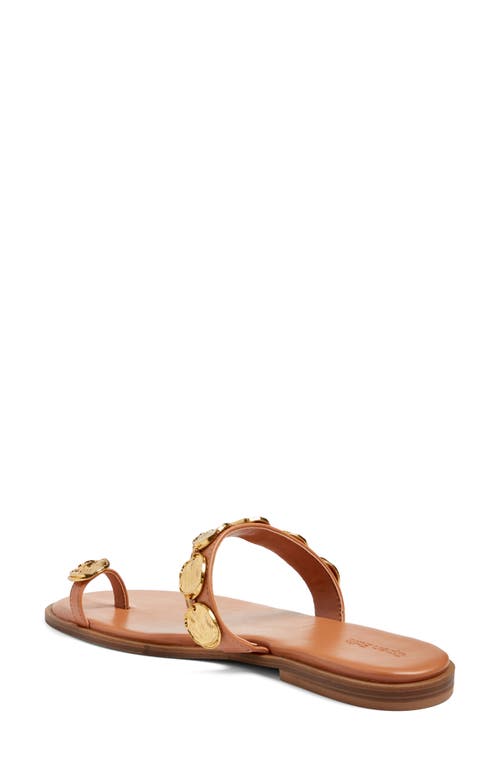Open Edit Margot Slide Sandal In Tan Cashew