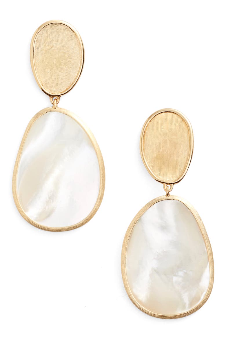 Lunaria Mother of Pearl Drop Earrings, Main, color, WHITE MOTHER OF PEARL