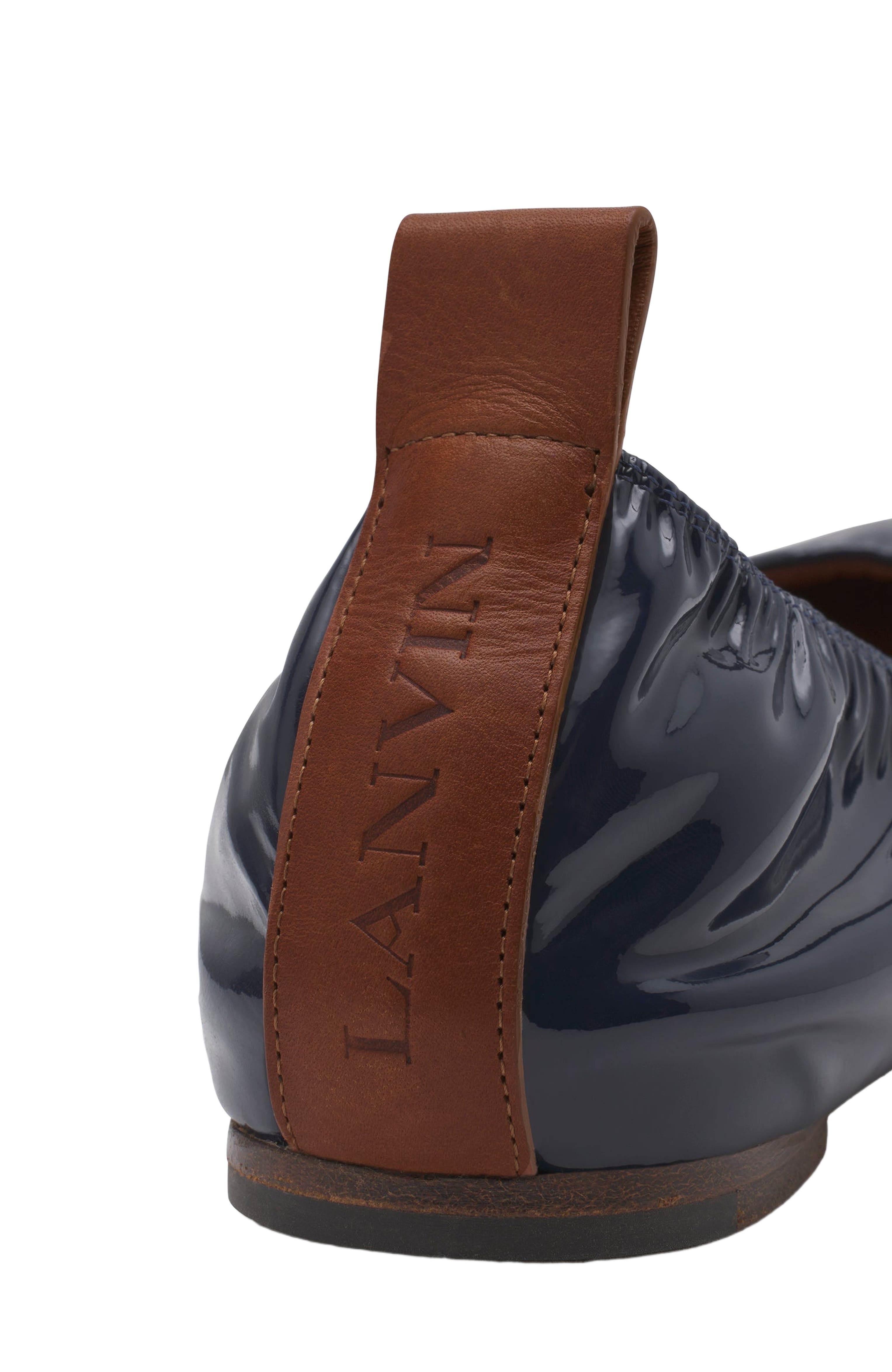 Lanvin The Ballerina Flat In Patent Leather, Alternate, color, 